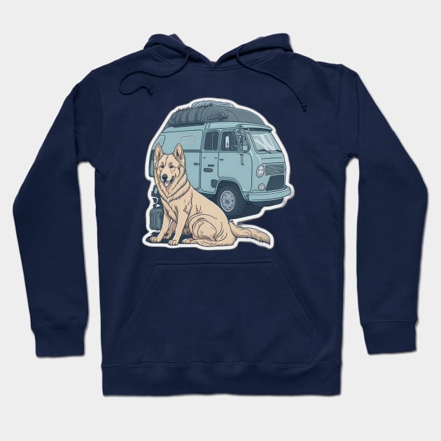 Camping with your Dog Hoodie by CrazyDaisy
